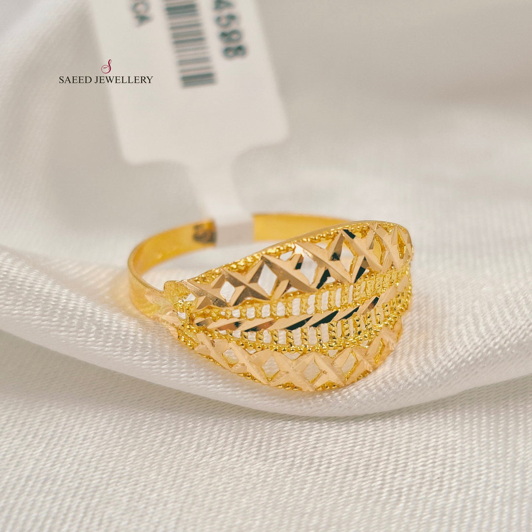 Light Kuwaiti Ring Made of 21K Gold by Saeed Jewelry 