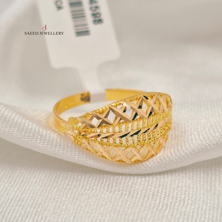 Light Kuwaiti Ring Made of 21K Gold by Saeed Jewelry 