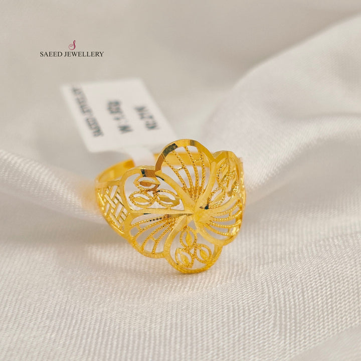 Light Kuwaiti Ring Made of 21K Gold by Saeed Jewelry 