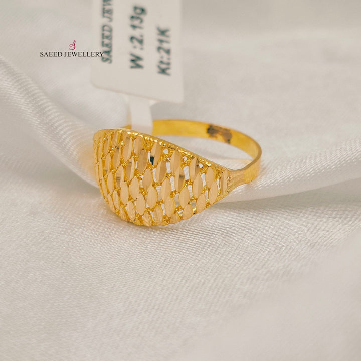 Light Kuwaiti Ring Made of 21K Gold by Saeed Jewelry 