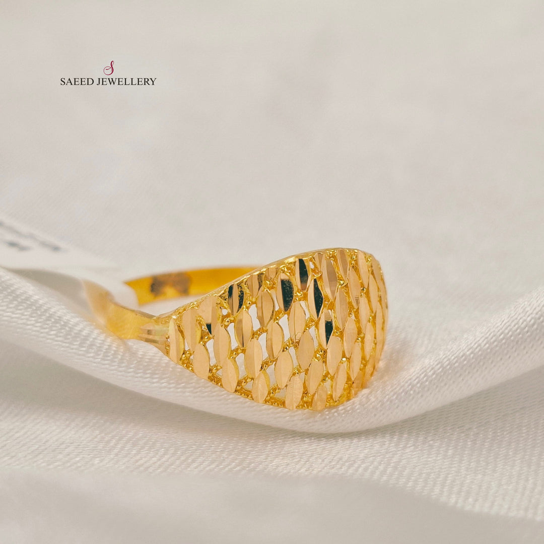 Light Kuwaiti Ring Made of 21K Gold by Saeed Jewelry 