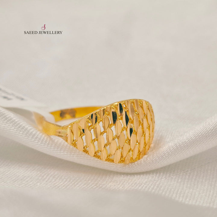 Light Kuwaiti Ring Made of 21K Gold by Saeed Jewelry 