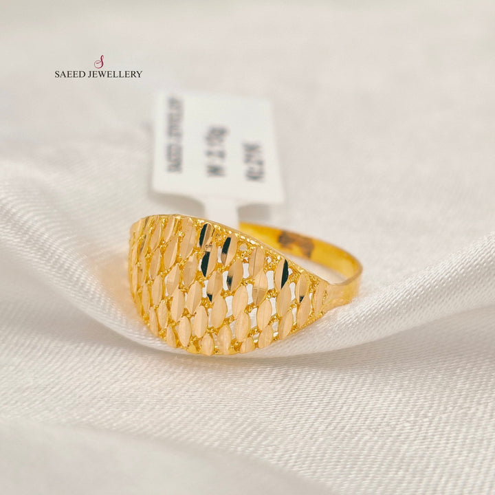 Light Kuwaiti Ring Made of 21K Gold by Saeed Jewelry 