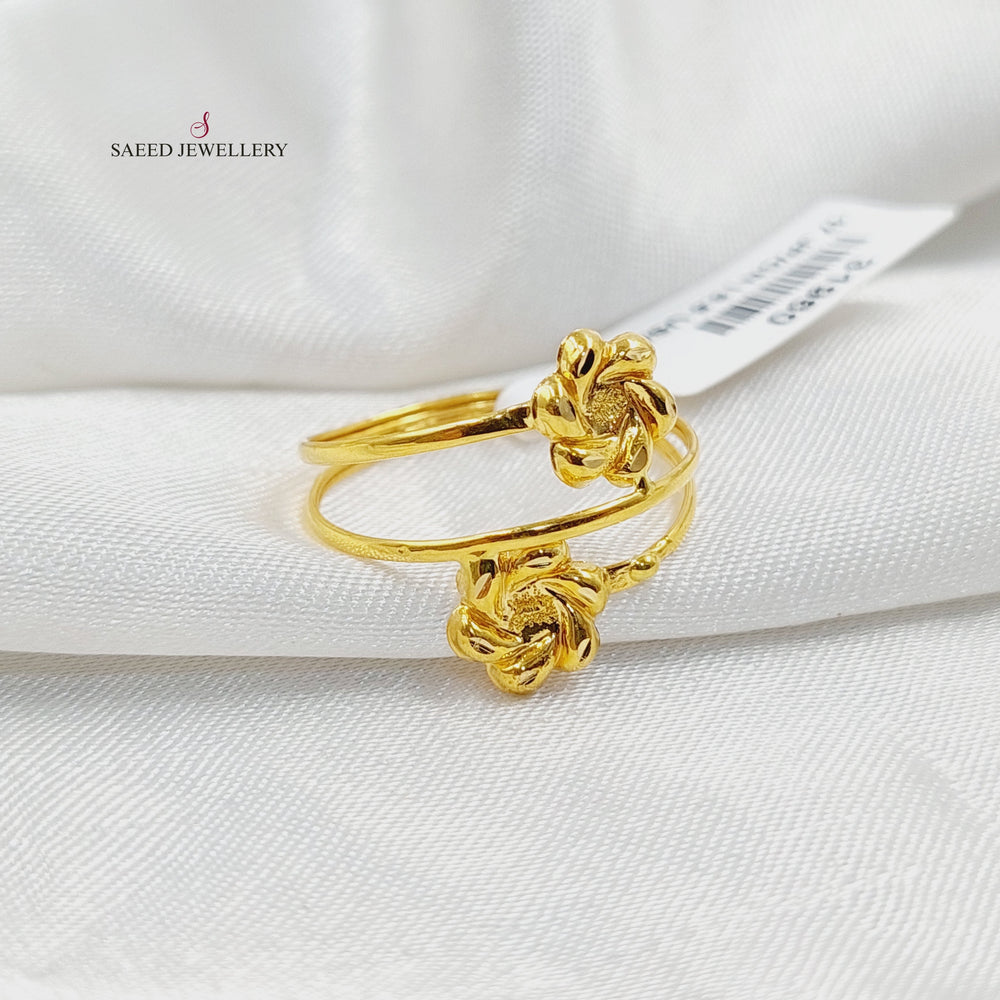 21K خاتم خفيف-مجوهرات الشيخ سعيد-Saeed Jewelry 