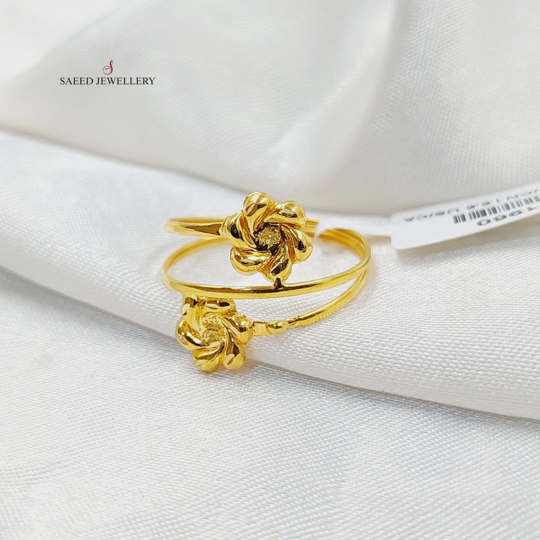 21K خاتم خفيف-مجوهرات الشيخ سعيد-Saeed Jewelry 