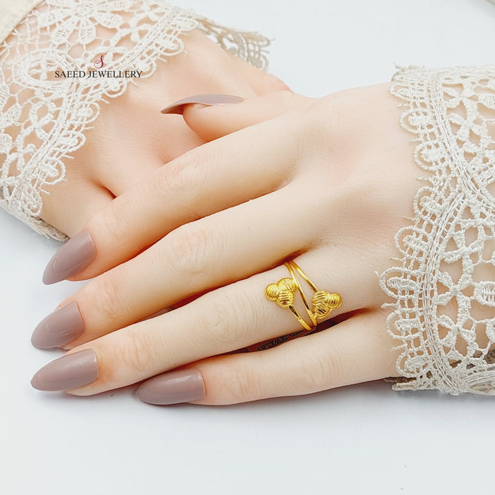 21K خاتم خفيف-مجوهرات الشيخ سعيد-Saeed Jewelry 