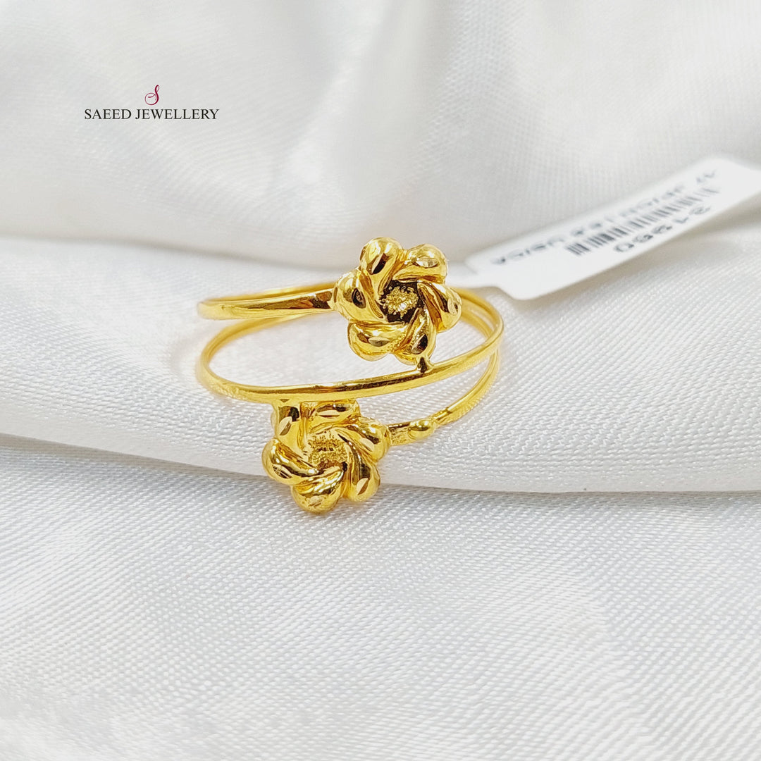21K خاتم خفيف-مجوهرات الشيخ سعيد-Saeed Jewelry 