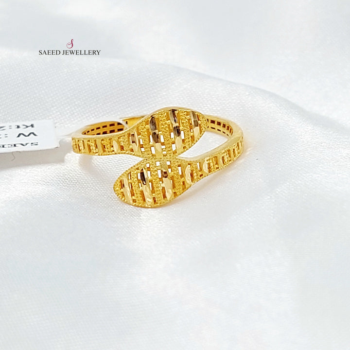 Light Snake Ring Made of 21K Gold by Saeed Jewelry 