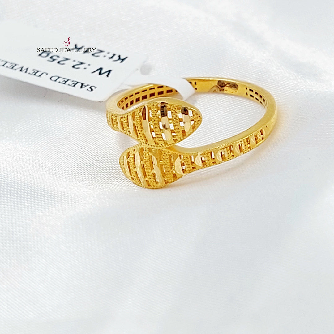 Light Snake Ring Made of 21K Gold by Saeed Jewelry 