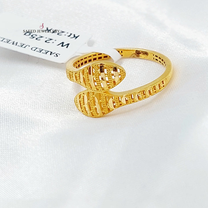 Light Snake Ring Made of 21K Gold by Saeed Jewelry 