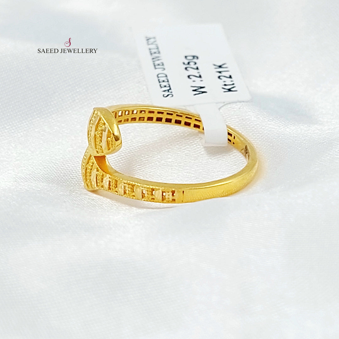Light Snake Ring Made of 21K Gold by Saeed Jewelry 