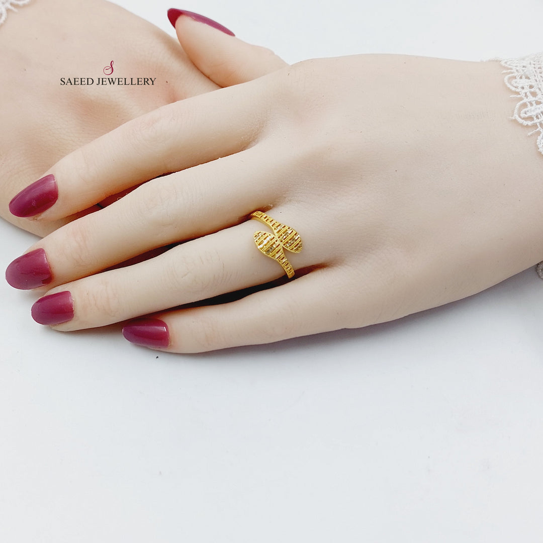 Light Snake Ring Made of 21K Gold by Saeed Jewelry 