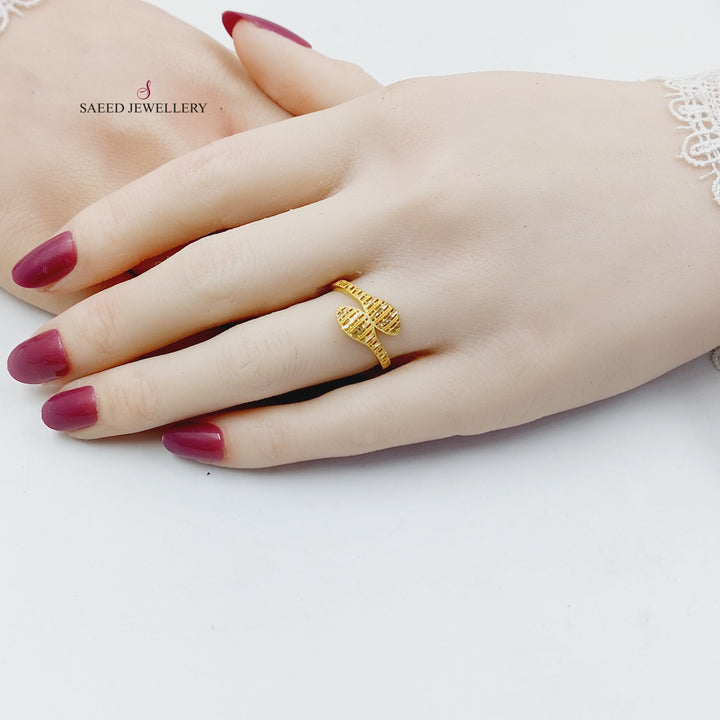 Light Snake Ring Made of 21K Gold by Saeed Jewelry 