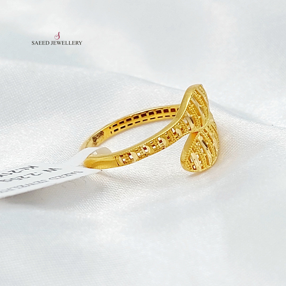 Light Snake Ring Made of 21K Gold by Saeed Jewelry 
