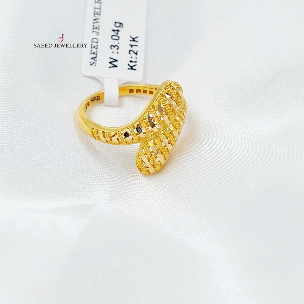 Light Snake Ring Made of 21K Gold by Saeed Jewelry 