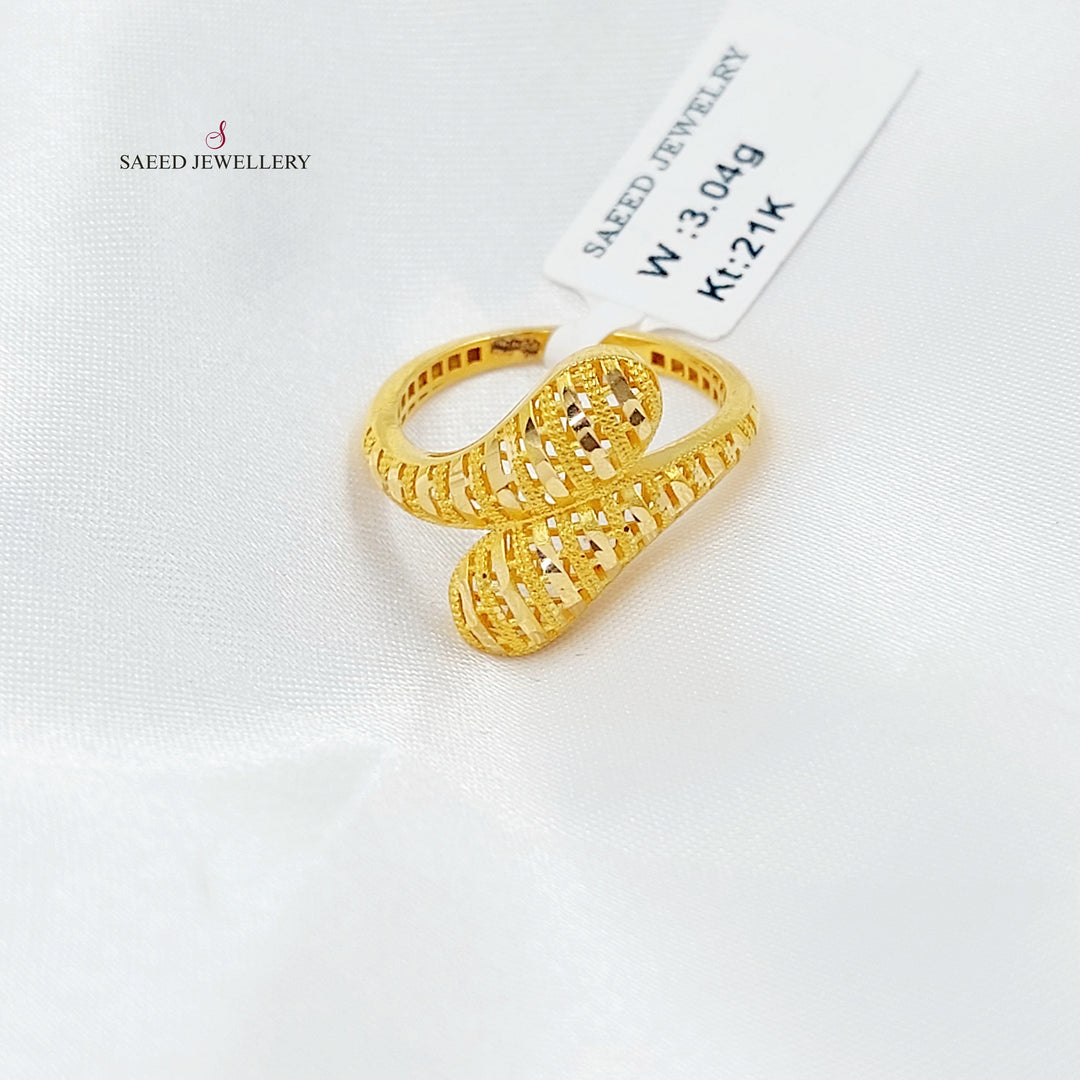 Light Snake Ring Made of 21K Gold by Saeed Jewelry 
