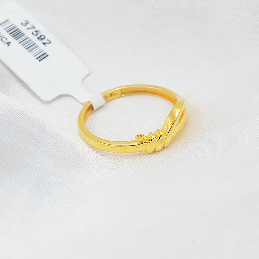 Nail Plain Ring Made of 21K Gold by Saeed Jewelry 