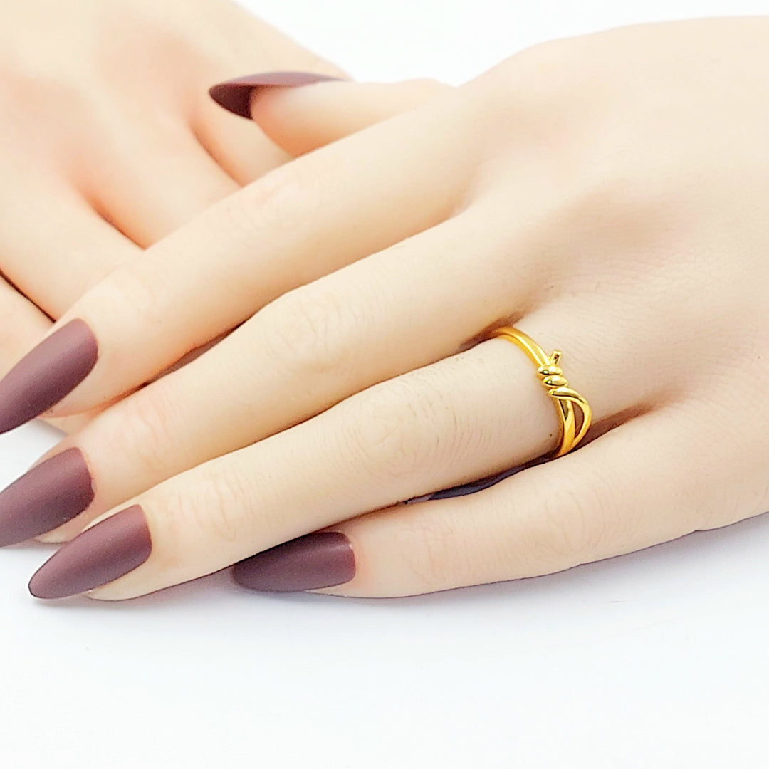 Nail Plain Ring Made of 21K Gold by Saeed Jewelry 