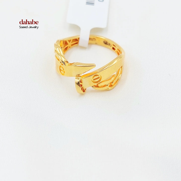 21K Gold Nail Wrap Ring
