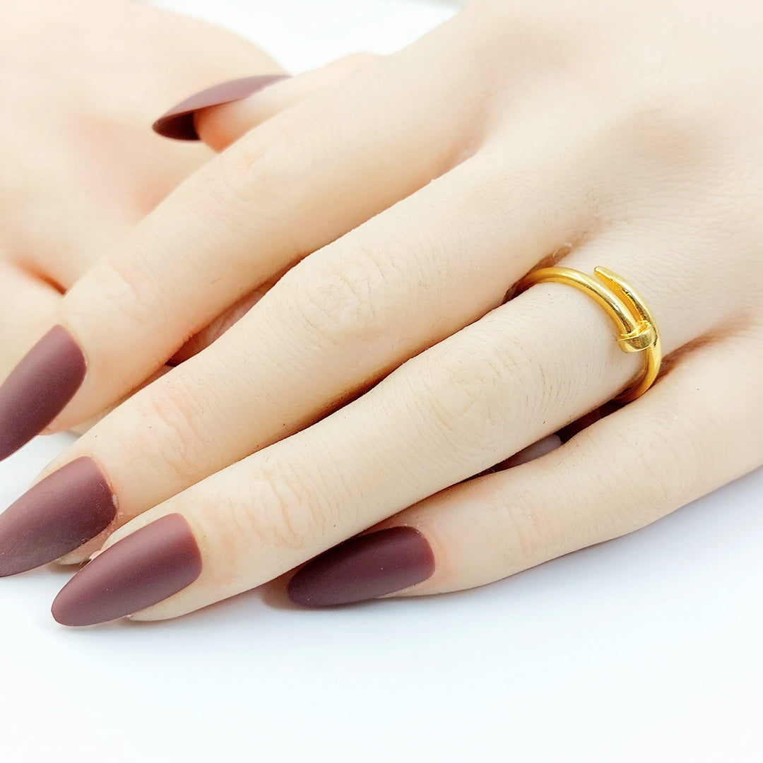 Nail Ring Made of 21K Gold by Saeed Jewelry 