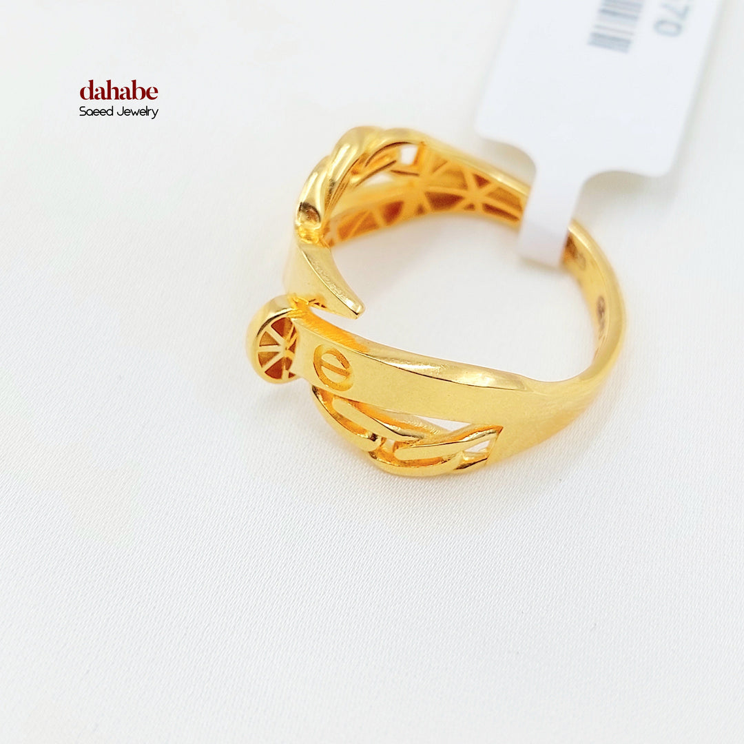 21K Gold Nail Wrap Ring