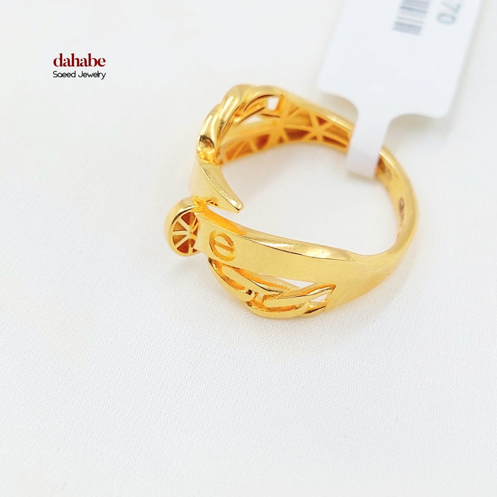 21K Gold Nail Wrap Ring