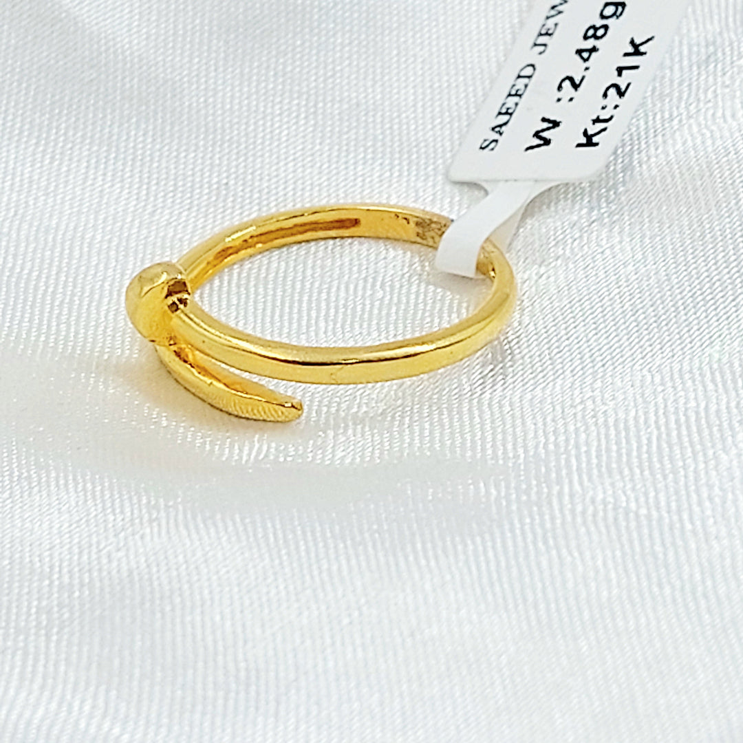 Nail Ring Made of 21K Gold by Saeed Jewelry 