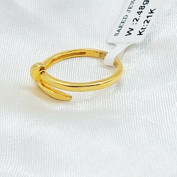 Nail Ring Made of 21K Gold by Saeed Jewelry 