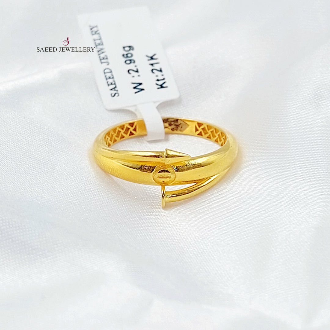 Nail Ring Made of 21K Gold by Saeed Jewelry 