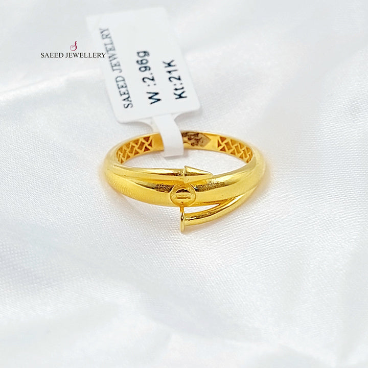 Nail Ring Made of 21K Gold by Saeed Jewelry 