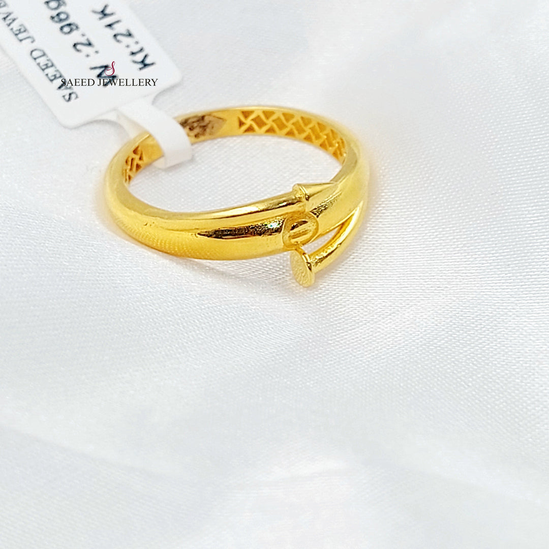 Nail Ring Made of 21K Gold by Saeed Jewelry 