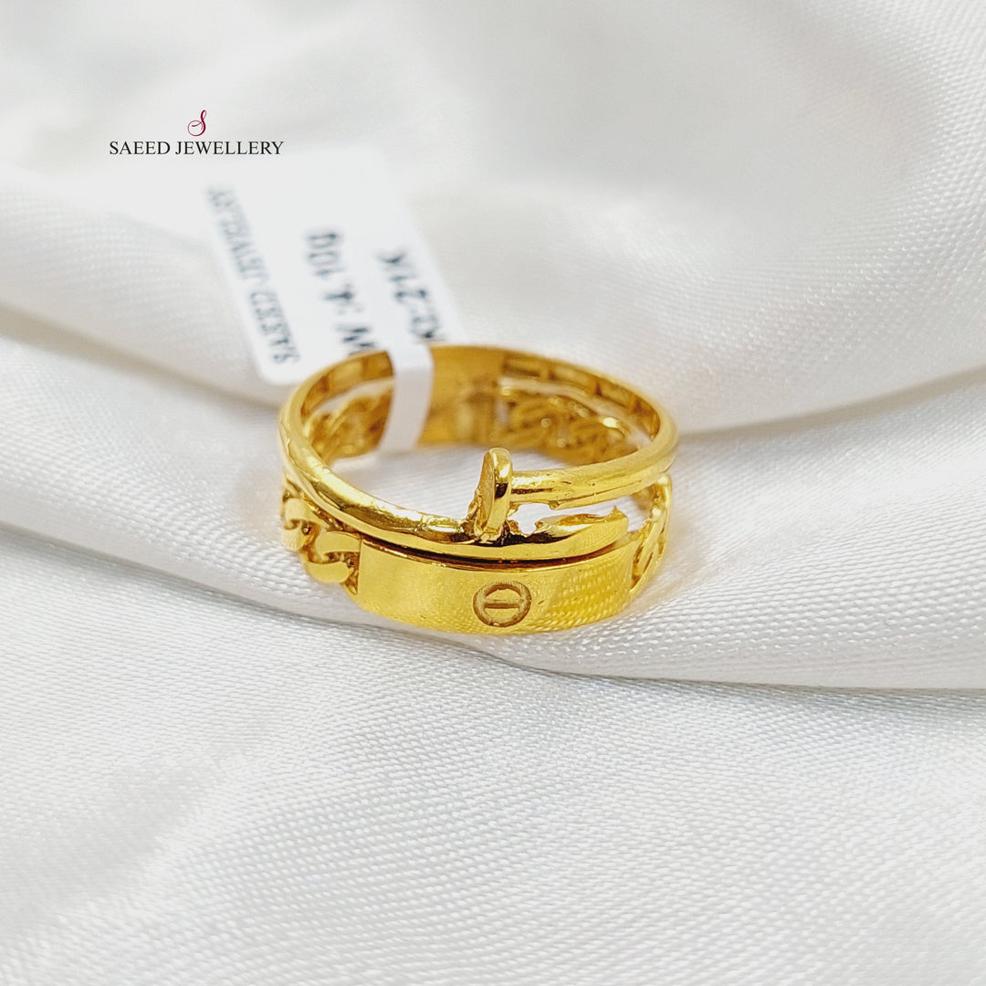 21K Gold Nail Ring by Saeed Jewelry - Image 4