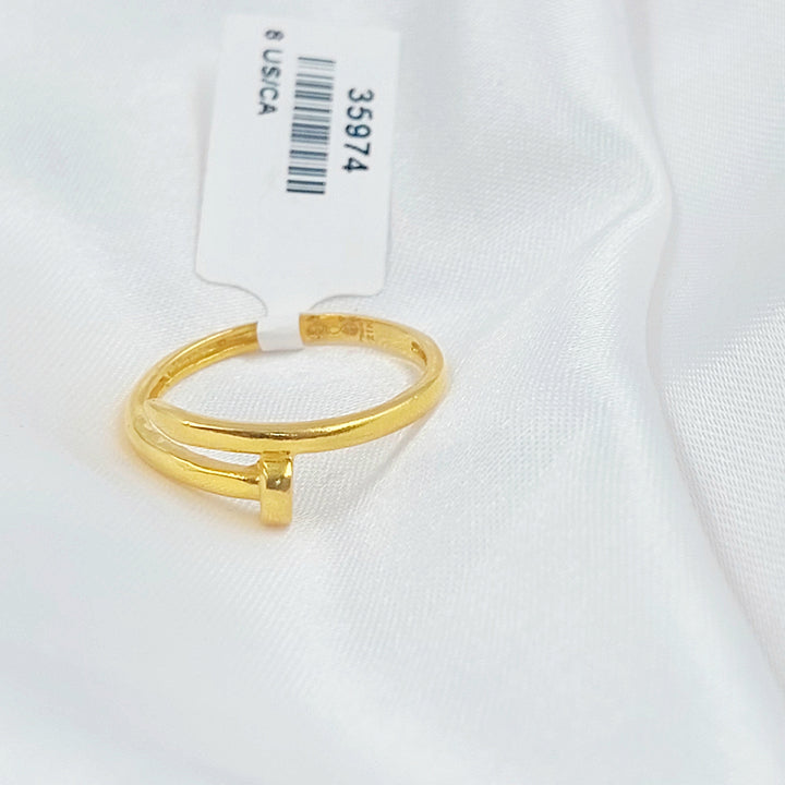 21K خاتم مسمار-مجوهرات الشيخ سعيد-Saeed Jewelry 