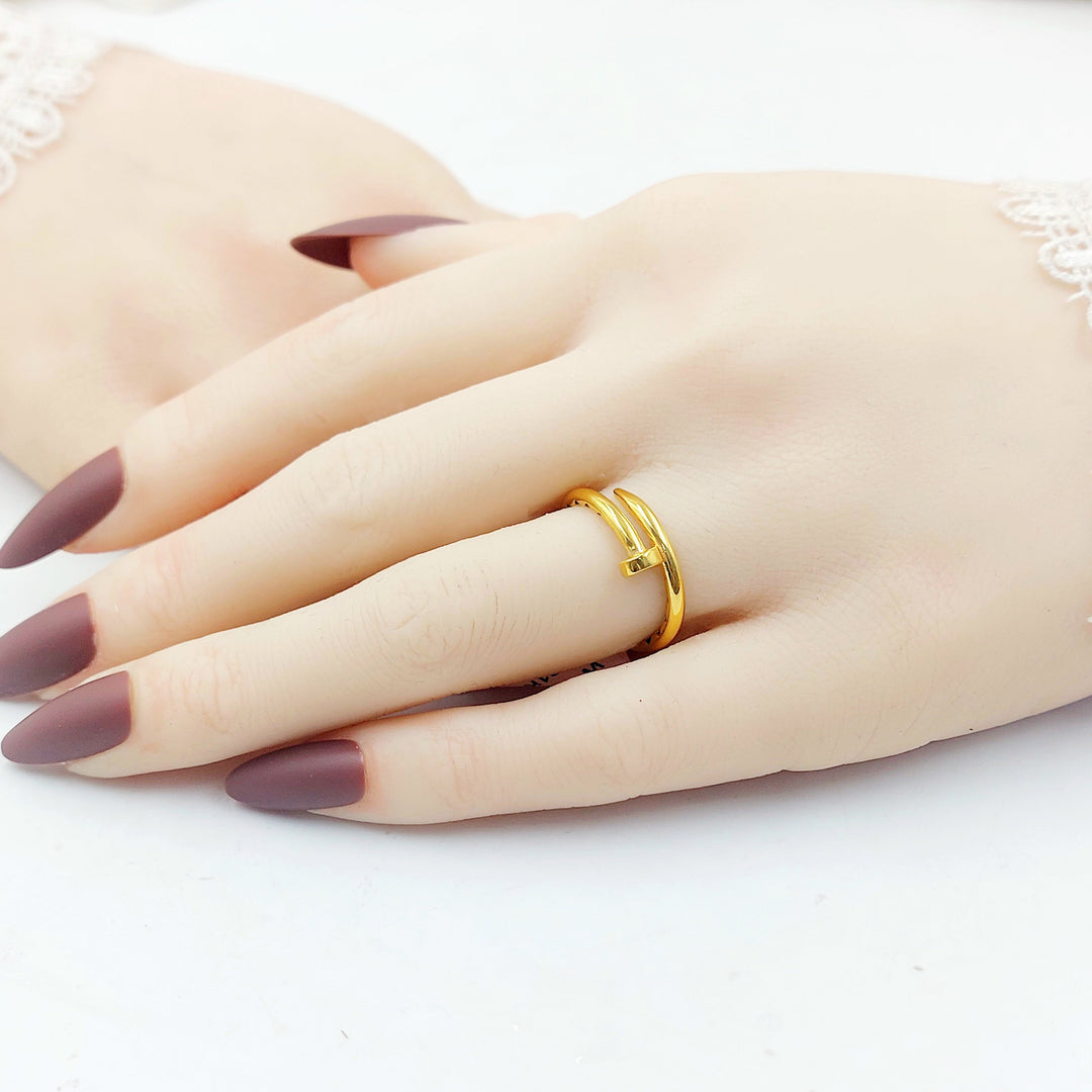 Nail Ring Made of 21K Gold by Saeed Jewelry 