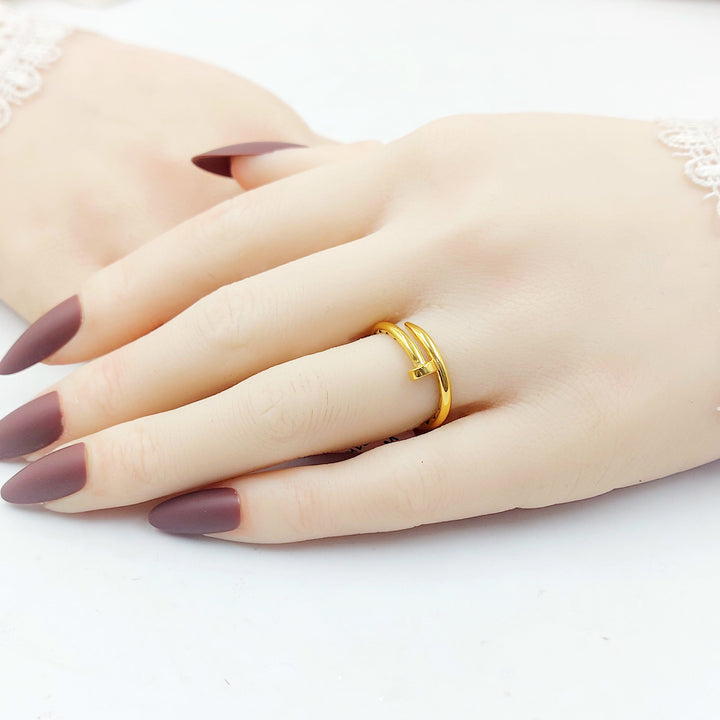 Nail Ring Made of 21K Gold by Saeed Jewelry 
