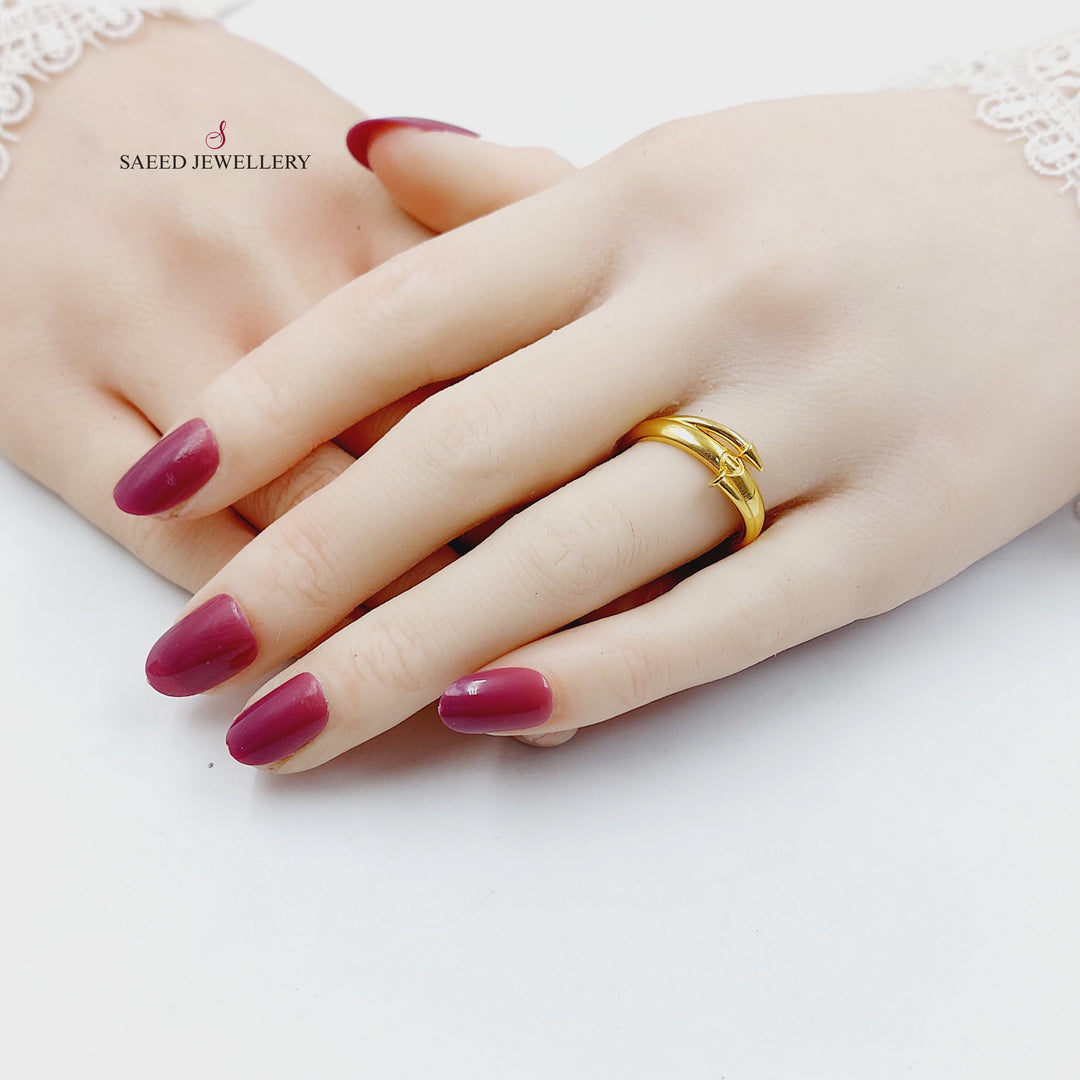Nail Ring Made of 21K Gold by Saeed Jewelry 