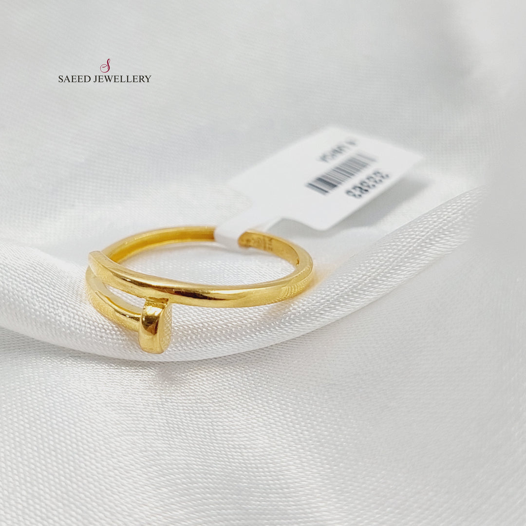 Nail Ring Made of 21K Gold by Saeed Jewelry 