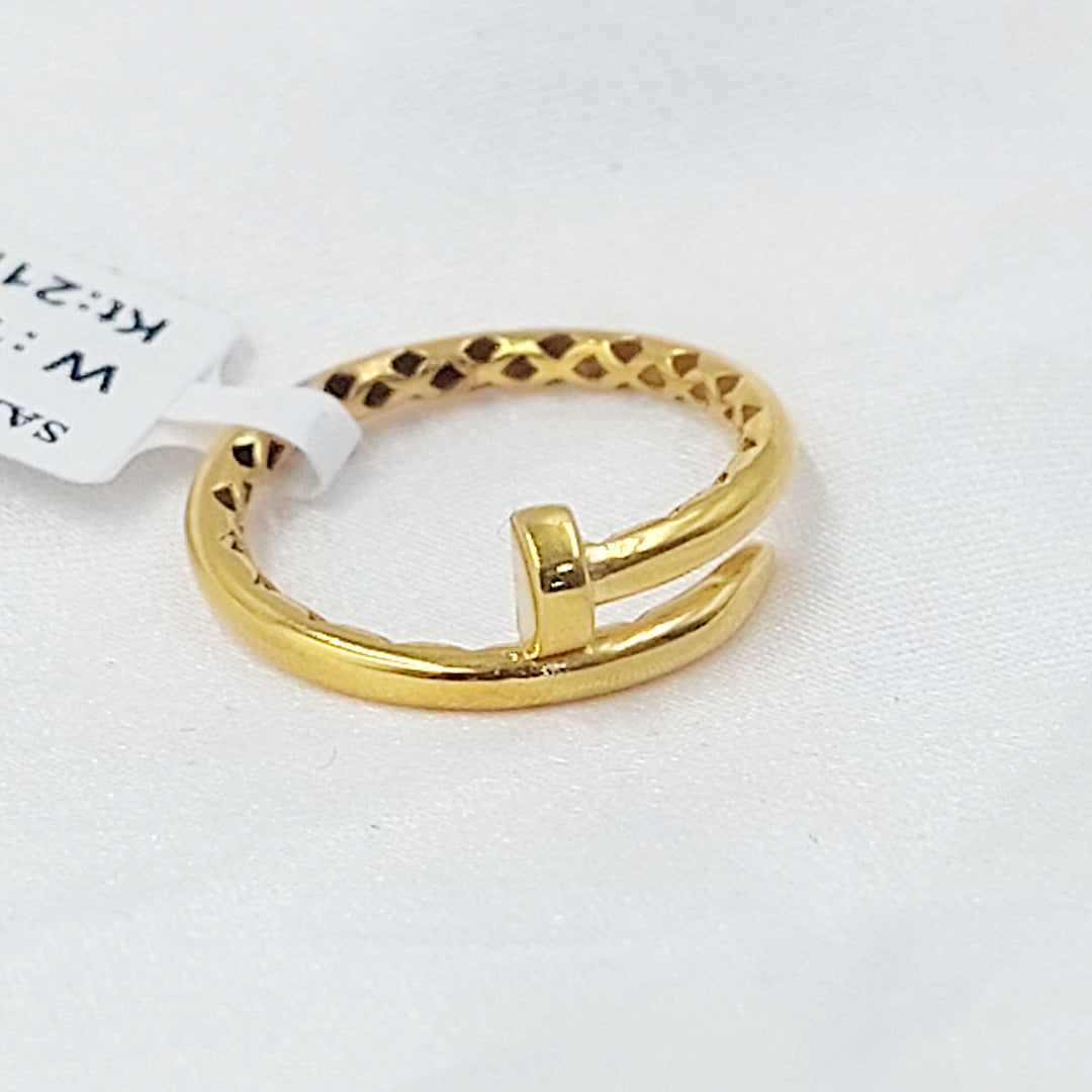 Nail Ring Made of 21K Gold by Saeed Jewelry 