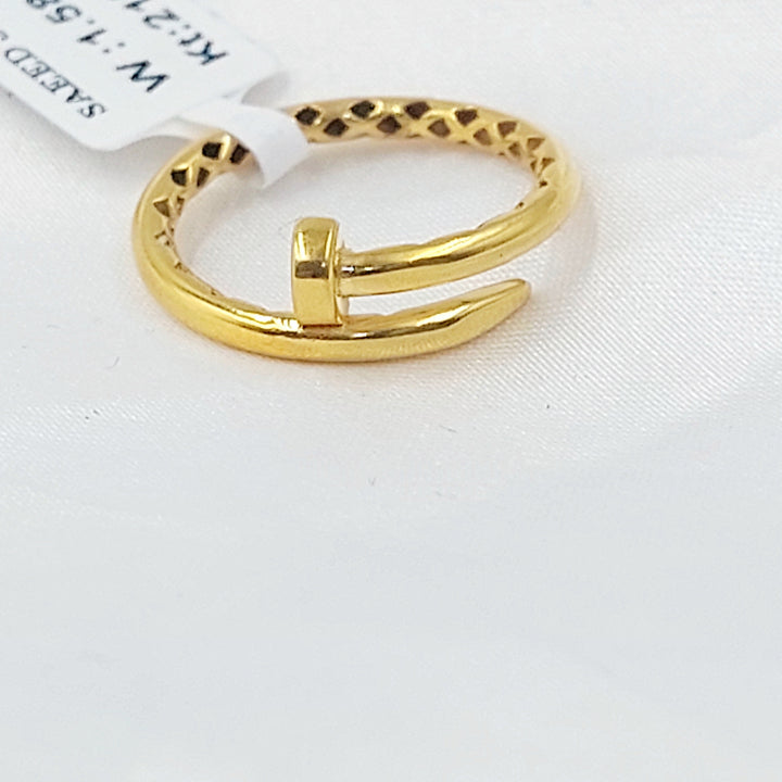 Nail Ring Made of 21K Gold by Saeed Jewelry 