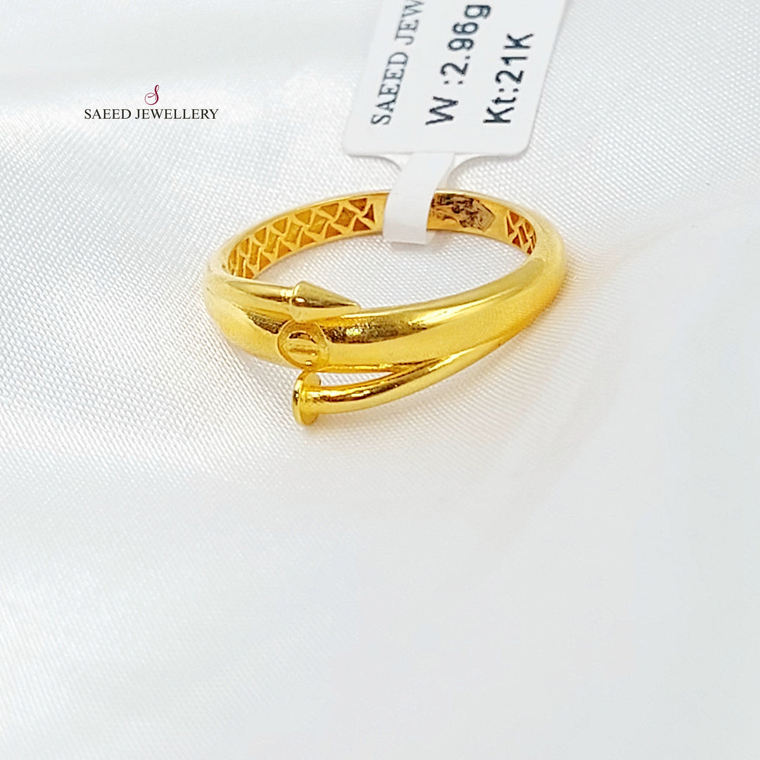Nail Ring Made of 21K Gold by Saeed Jewelry 