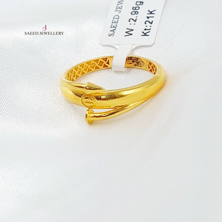 Nail Ring Made of 21K Gold by Saeed Jewelry 