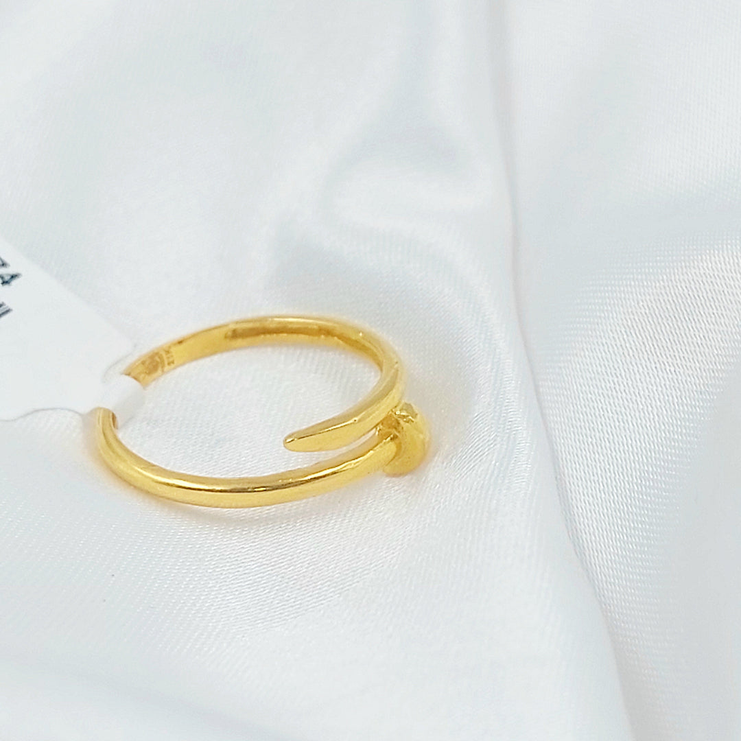 21K خاتم مسمار-مجوهرات الشيخ سعيد-Saeed Jewelry 