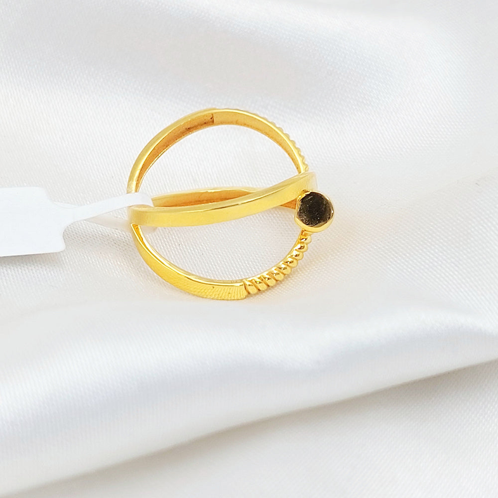 Nail X Style Ring Made of 21K Gold by Saeed Jewelry 