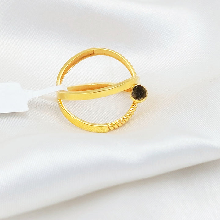 Nail X Style Ring Made of 21K Gold by Saeed Jewelry 