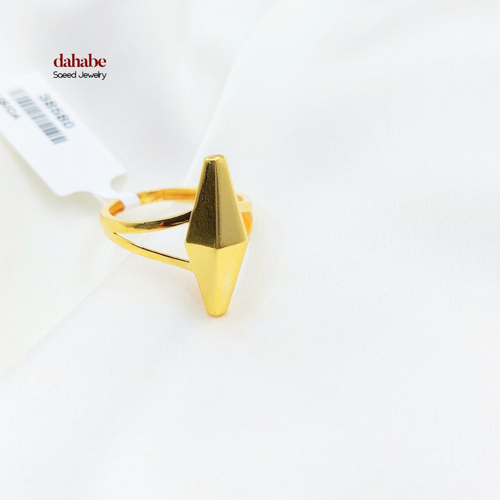 21K Gold Teardrop Statement Ring