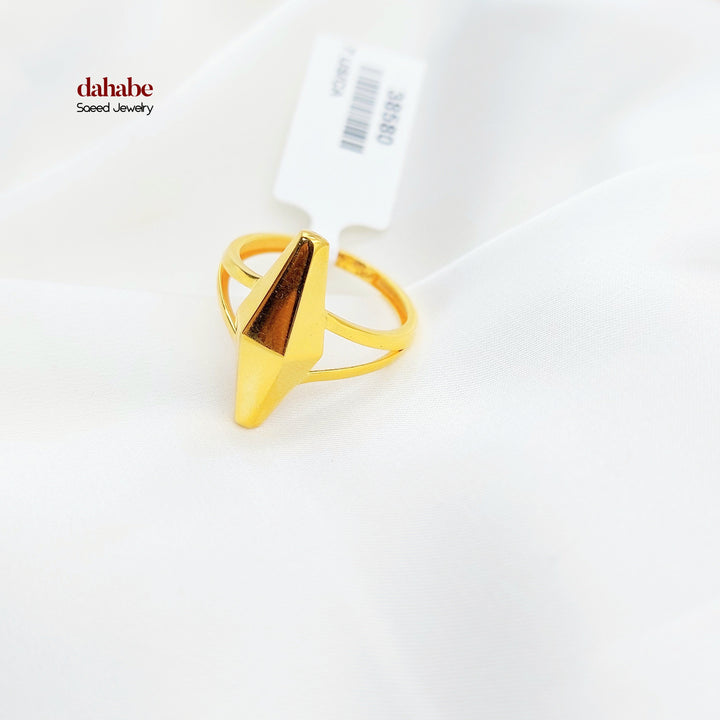 21K Gold Teardrop Statement Ring