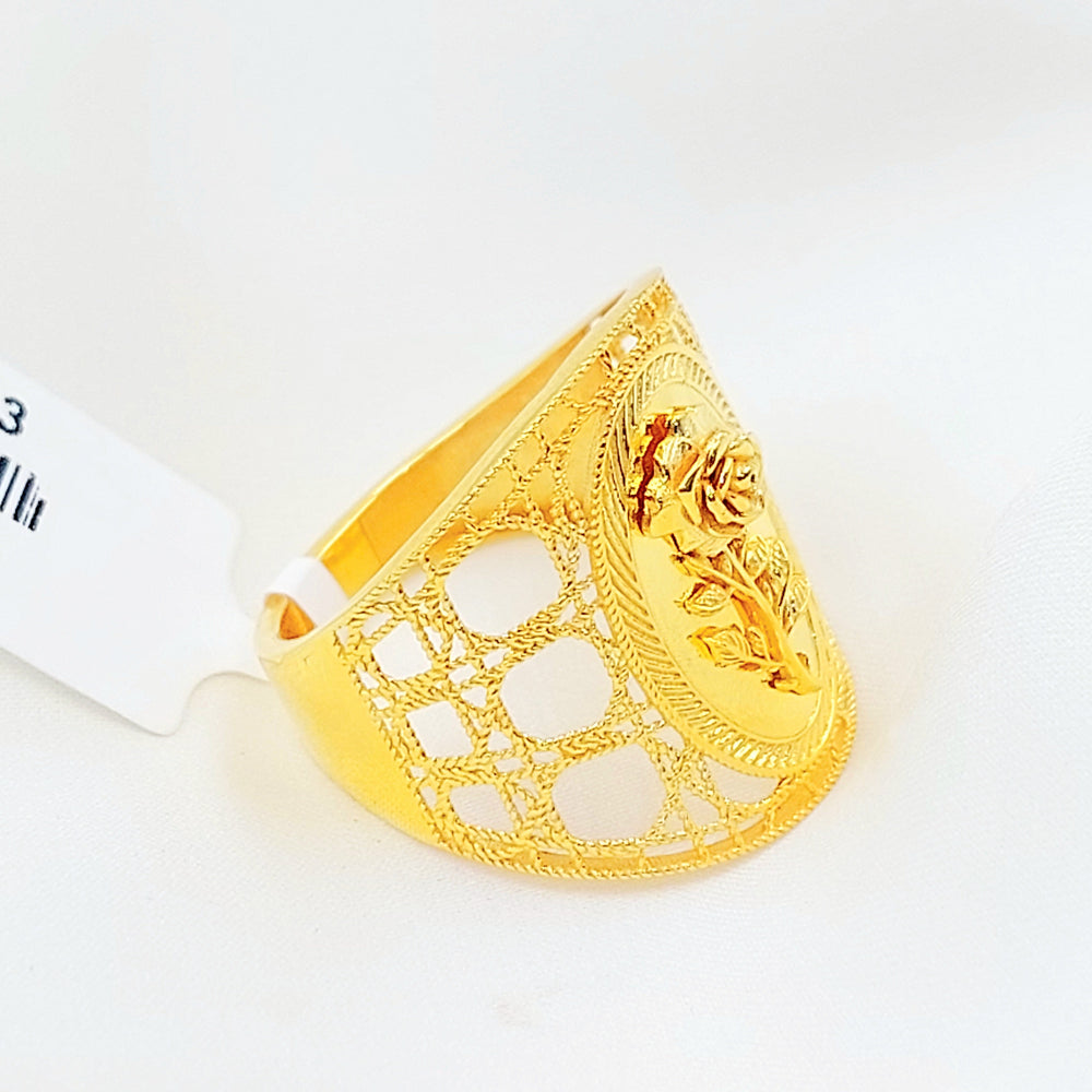 Ounce Ring Made of 21K Gold by Saeed Jewelry 