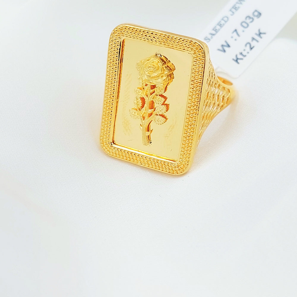 Ounce Ring Made of 21K Gold by Saeed Jewelry 