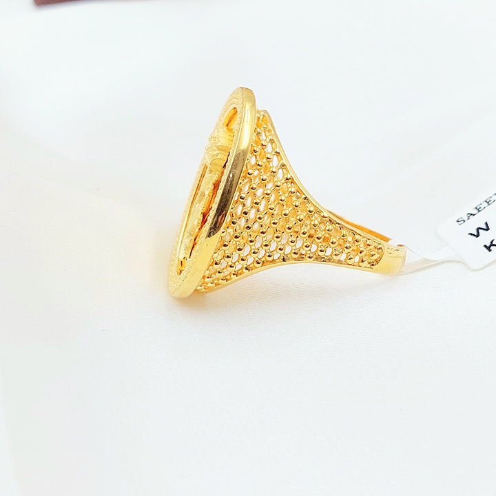 Ounce Ring Made of 21K Gold by Saeed Jewelry 