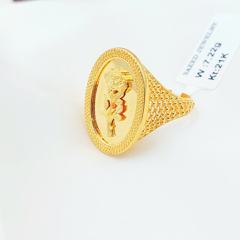 Ounce Ring Made of 21K Gold by Saeed Jewelry 